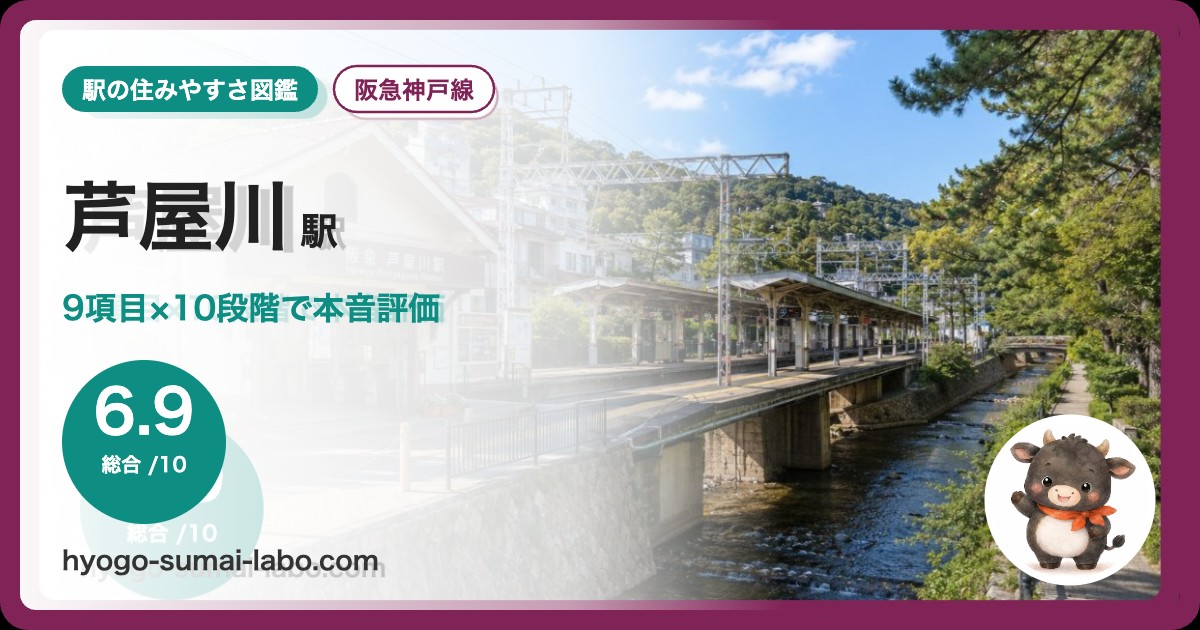 芦屋川駅前の写真
