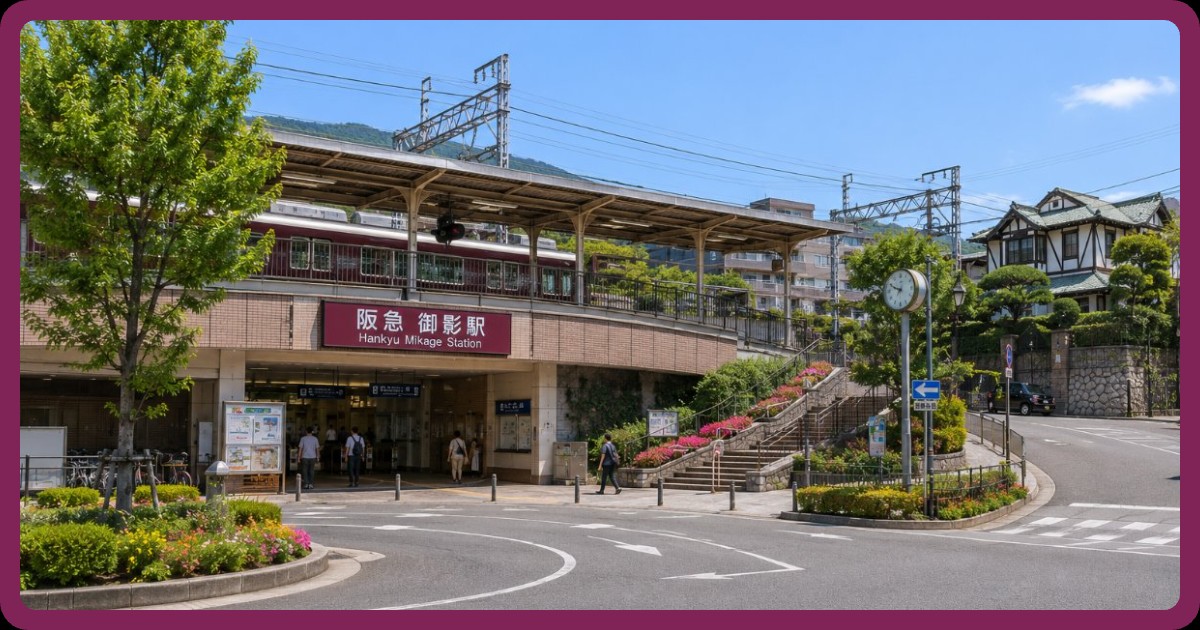 御影駅前の写真