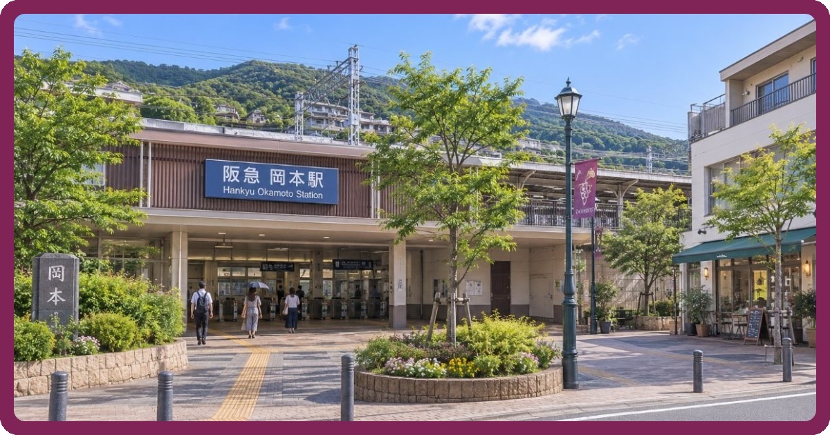 岡本駅前の写真