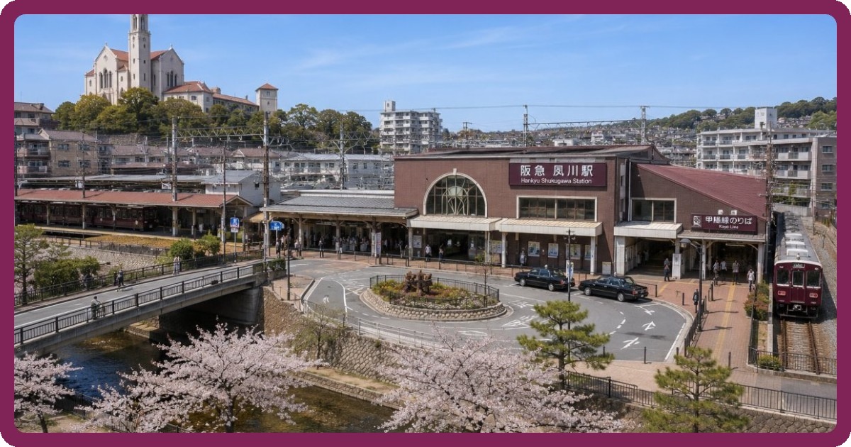 夙川駅前の写真