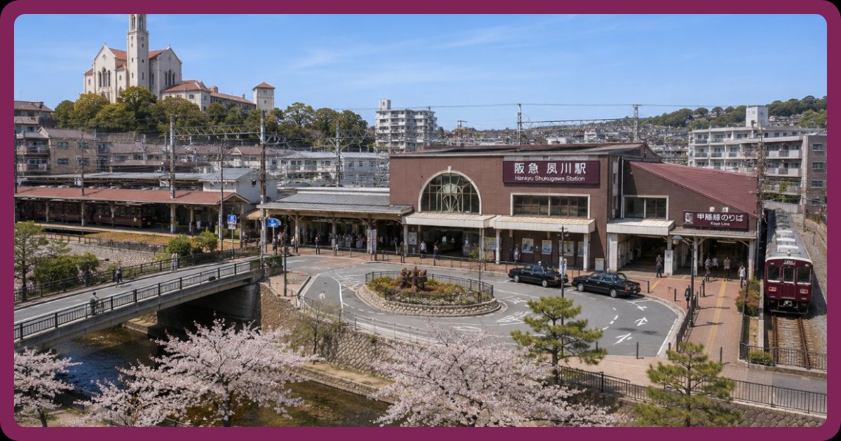 夙川駅前の写真