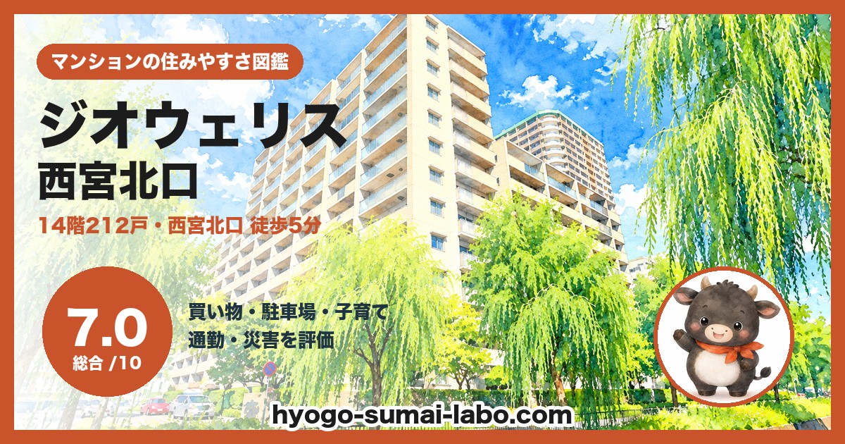 ジオウェリス西宮北口の住みやすさ（総合7.0）