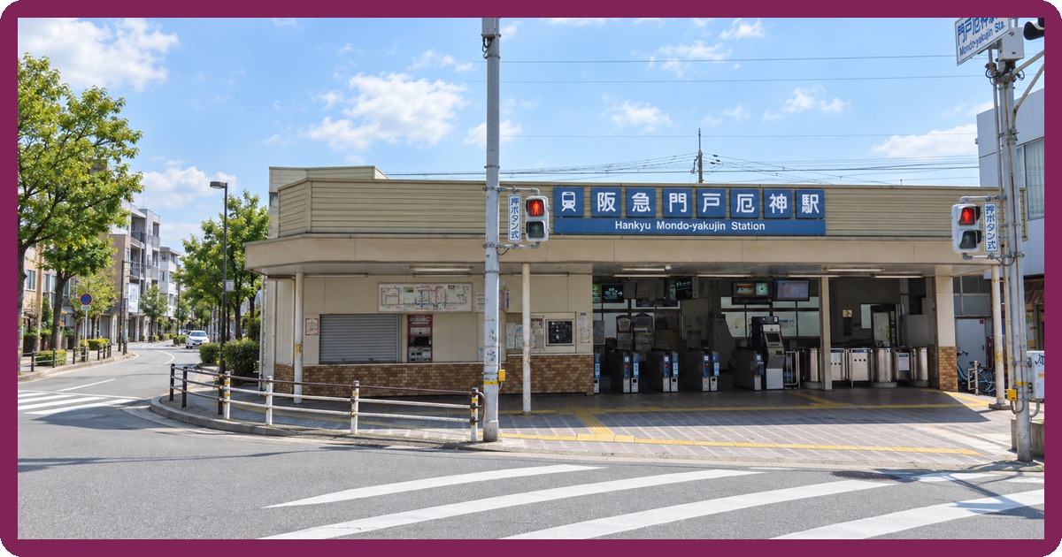 門戸厄神駅前の写真