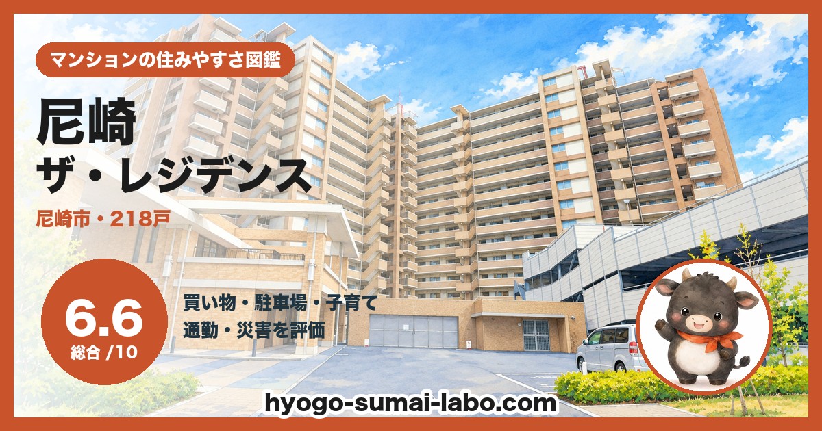 尼崎ザ・レジデンスの住みやすさ（総合6.6）